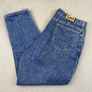 Vintage Lee Jeans Womens 18P Medium‎ Wash Tapered Leg Mom Denim Made USA 90s Mom